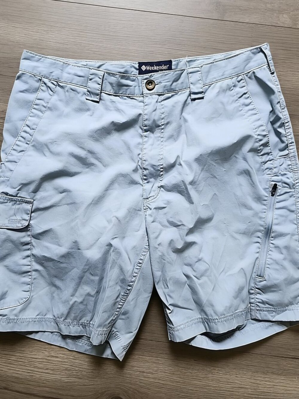 Weekender Trader Cargo Men's Shorts Light Blue Size 38 Hiking Camping